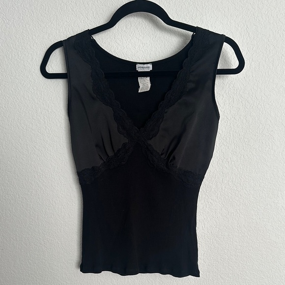 Intimissimi black cami lace satin ribbed M - Picture 2 of 7